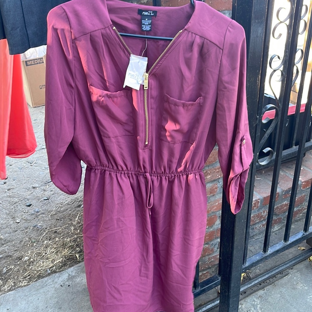 Casual pink dress